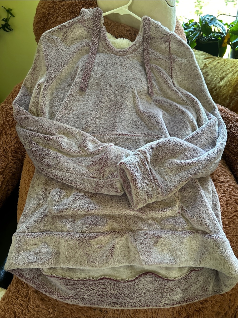 Lavender Plush Pullover Crewneck Sweater